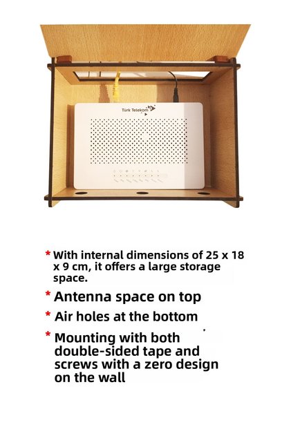 Removable Decorative Modem Wifi Storage Hide Box - Removable - 5mm Thickness