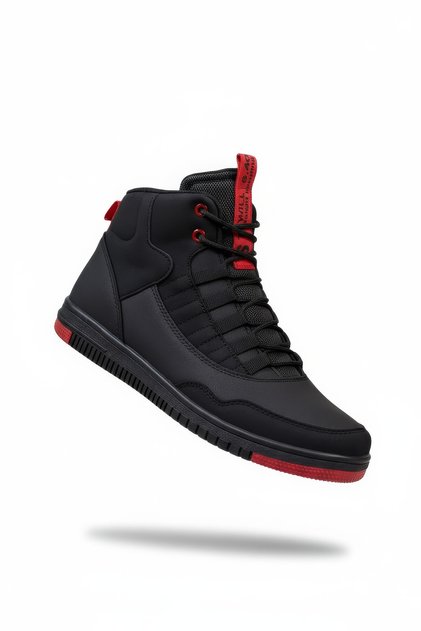 Siyah Kırmızı Erkek Sneaker Bot 00122262