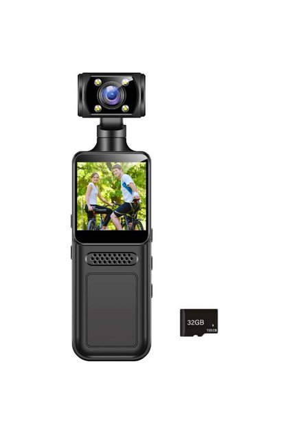 Fren 4K Pocket Camera 270deg Rotatable Anti-Shake WiFi Mic Clip & 30m Waterproof Case