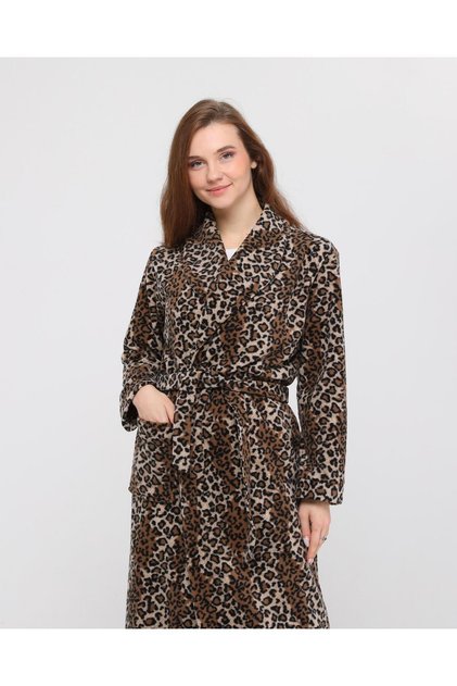 Long Shawl Collar Fleece Robe 226