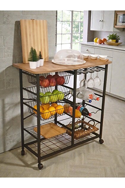 Bye Concept More Çok Amaçlı Ada Masa Metal Mutfak Bar Bango