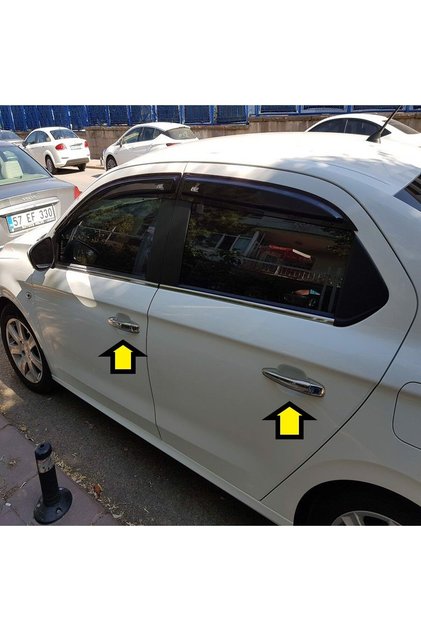 Citroen C Elysee Krom Kapı Kolu 2011-2023 Paslanmaz Çelik 8 Parça