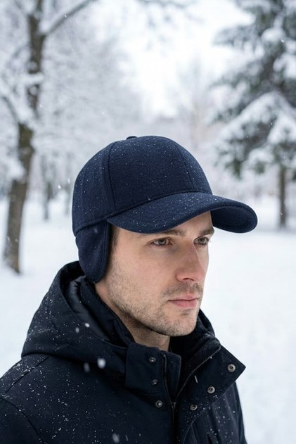 Winter Stamped Ear Cap