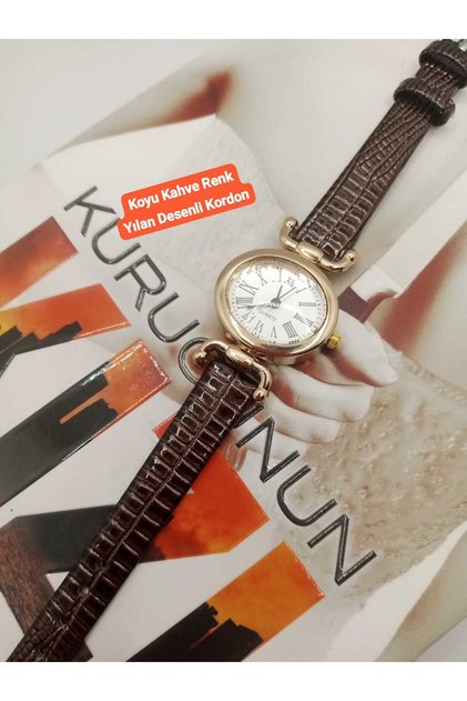 Yoshi Oval Dark Brown Color Cord Women Wrist Watch