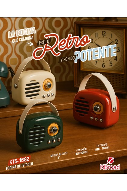 Retro Bluetooth Hoparlör Vintage Fm Radyo Eski Moda Klasik Stil Güçlü Bas