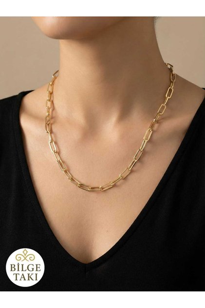 Vip Paperclip Model Modern Design Luxury Steel Necklace, Non-Tarnish