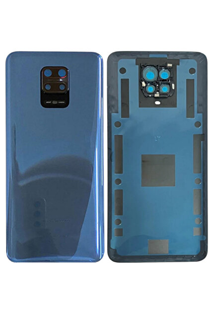 Xiaomi Redmi Note 9 Pro Arka Kapak Batarya Kapağı (Cam Kamera Camı) Gri