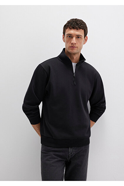 Mavi Pro Yarı Fermuarlı Yeşil İnterlok Sweatshirt 0S10509-71925