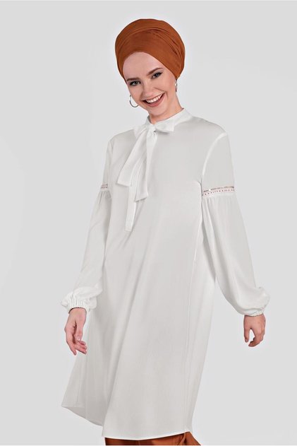 Fular Collar Embroidered Tunic 4337