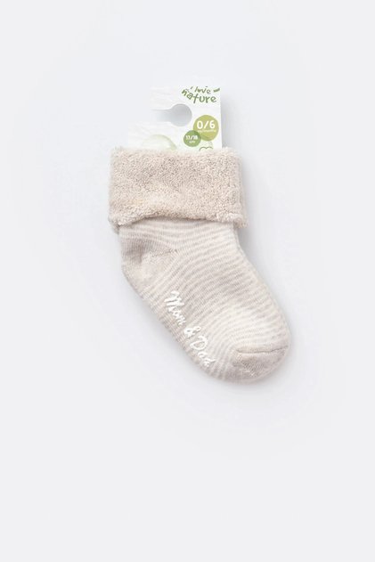 Baby Anti-Slip Towel Socks Beige