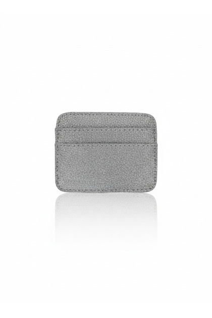 Silver Women's Silvery 5-Compartment Sparkling Card Holder