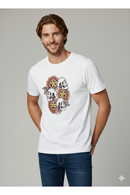 JACK & JONES Jcokinetic Small Print Tee - T-Shirt Uomo Girocollo Con Piccola Stampa, Cotone, SS - 3