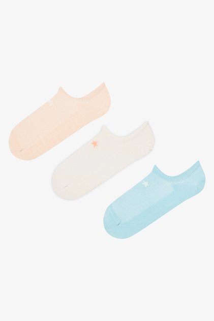 Mini Bowtie Blue Pink 3-Piece Sneaker Socks