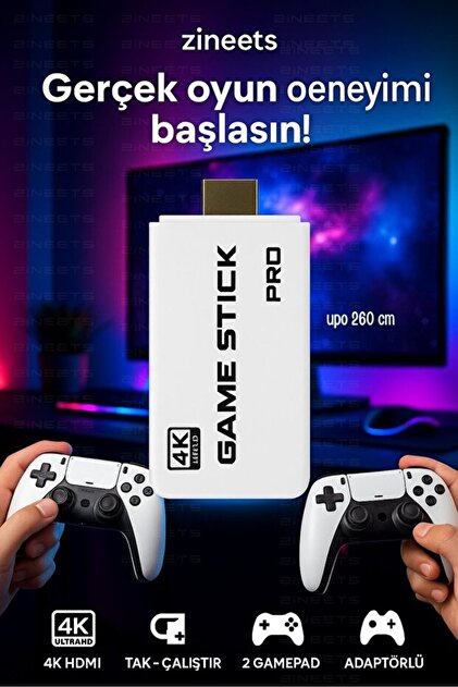 Zineets 20000 Pro Klasik Oyunlu Kablosuz Atari Retro Oyun Konsolu
