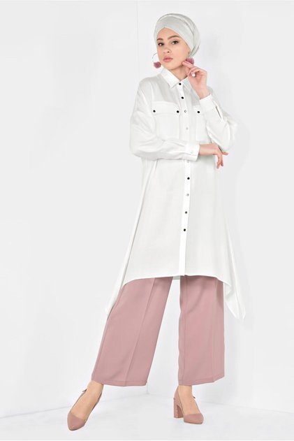 Asymmetric Tunic with Tie 4855