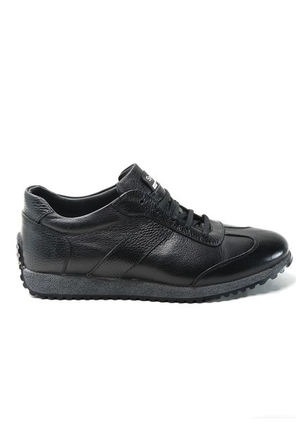 Men's 100% Genuine Leather Rubber Sole Lace-Up Sports Shoes