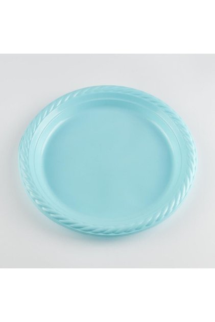 Mavi Plastik Kullan At Tabak 25 Adet 22 Cm