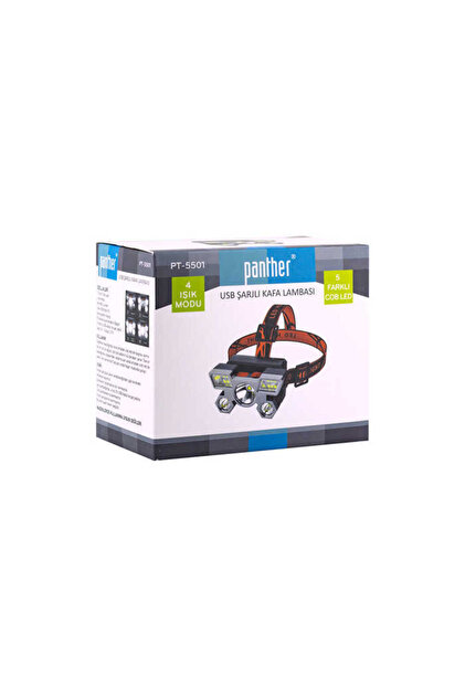 Panther 800 Lümen USB Şarjlı COB LED Kafa Lambası PT-5501 - Fiyatı