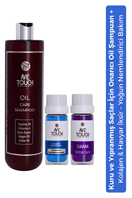 AVE TOUCH Kuru Ve Yıpranmış Saçlar Için Onarıcı Bakım Seti