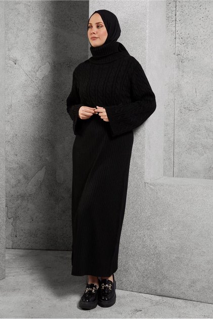 Knitted Detailed Knitted Double Dress 43205