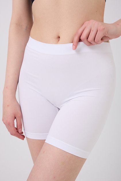 Pereto Model Stitch-Free Lightweight Shaping / Sculpting Non-Marking Women's Boxer White Color