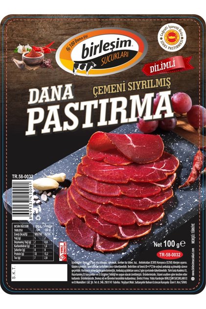 Dana Sivas Antrikot Çemensiz Pastırma 100gr
