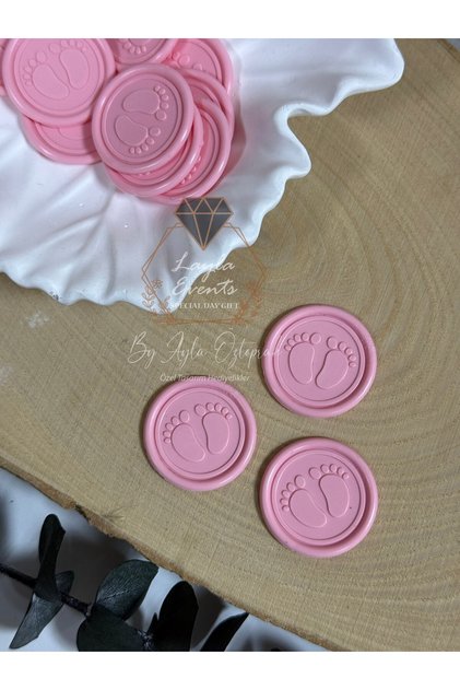 Ready-Made Wax Seal 25 Pieces -Pink -Foot