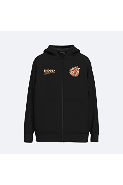 Shout Oversize Limited Edition Flower Dragon Oldschool Unisex Zip