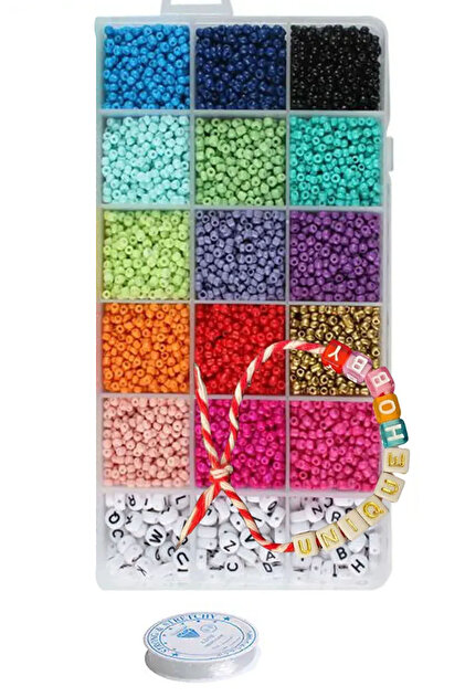 draw MILK BEADS BRACELET（BEADS:L） uniquehobby Boxed Bead Bracelet Making Set - Trendyol