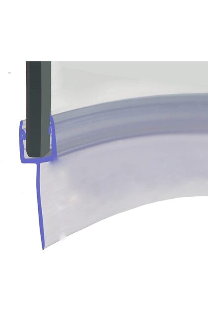 Glass Door Seal - PVC Silicone Lip Strip for Frameless Glass (1.1m x2) 10mm Center Lip