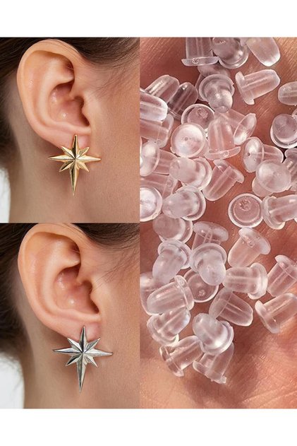 3-Piece Product Set: Gold and Silver Women's Earrings | 200 Pieces of Pistons
