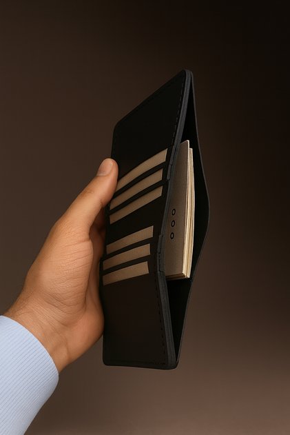 Genuine Leather Handmade Wallet – 6 Card Slots – Coin Compartment – Small Size Leather Wallet
