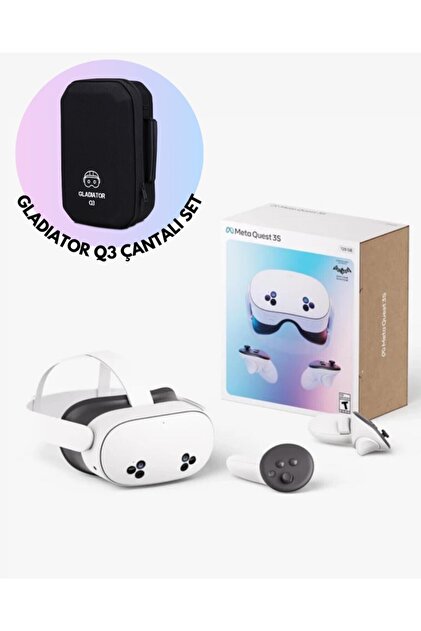 Konsol İstasyonu Meta Quest 3S VR Gözlük + Gladiator Q3 Taşıma