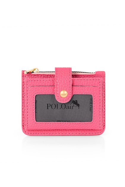 Zippered Accordion Model Card Holder Pink Color Czn-710-P