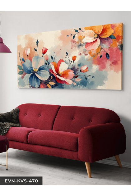 Vibrant Colored Flowers One Piece Canvas - Canvas Painting