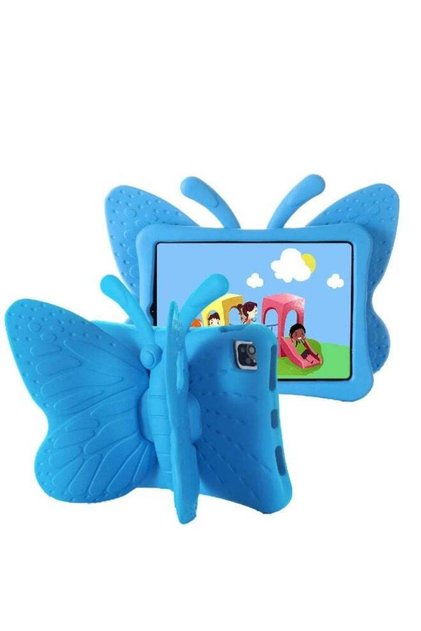 Cute Kids EVA Butterfly Kickstand Rugged Shockproof Case for iPad Air/Pro 11-inch, Blue