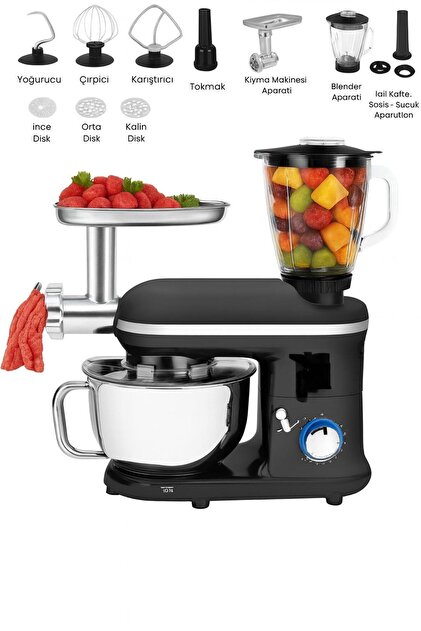 ATLT ATLANTİS 3000W 6 LİTRE 3 IN 1 STAND MIXER SM-210 HAMUR
