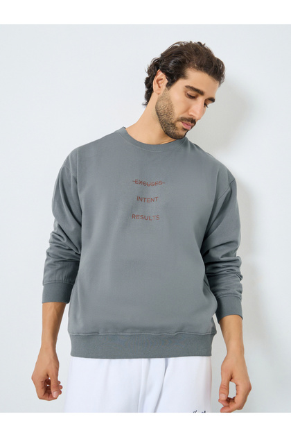 Eco Earth Relaxed Fit Printed Fleece Sweatshirt