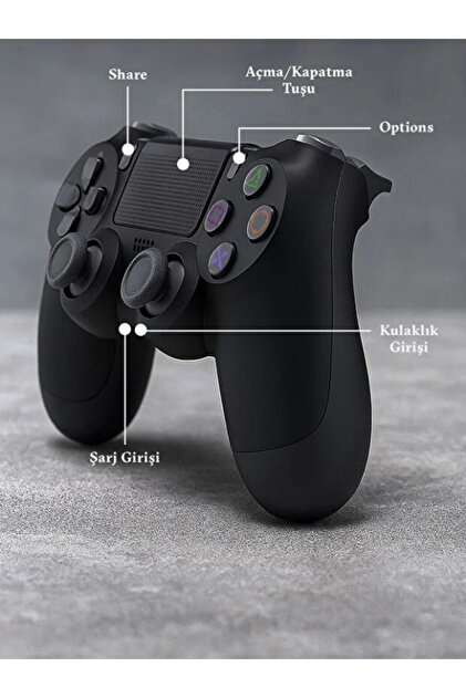 Smith Siyah Doubleshock Ps 4 Kablosuz Joystick Tablet Telefon Pc