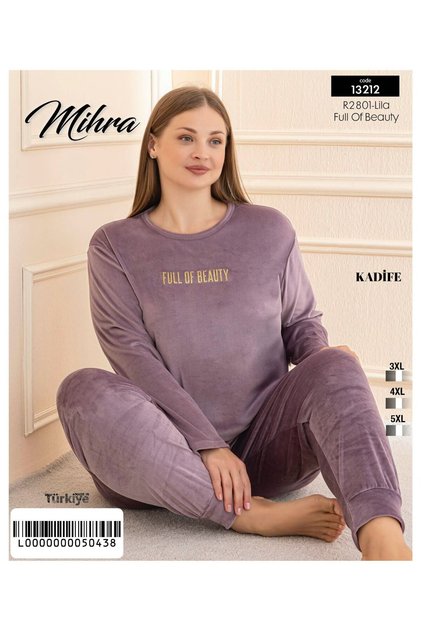 French Velvet Oversized Plus Size Pajama Set