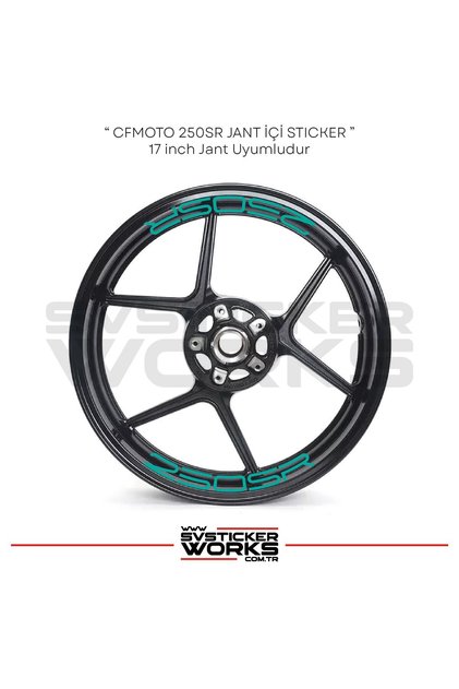 Cfmoto 250Sr Sticker Wheel Inner Lettering 8-Piece Sticker Set