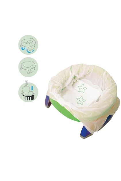 Pungi parfumate de unică folosință pentru oliță portabilă, BURRAQ, 10 buc, 150 ml, plastic