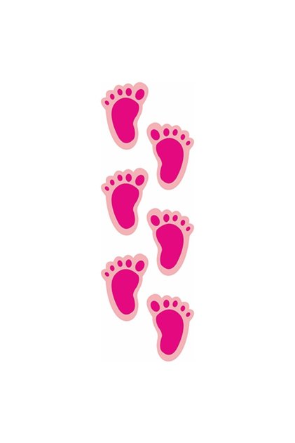 Footprint Sticker (20 Pairs - You Decide Which Word to Write)