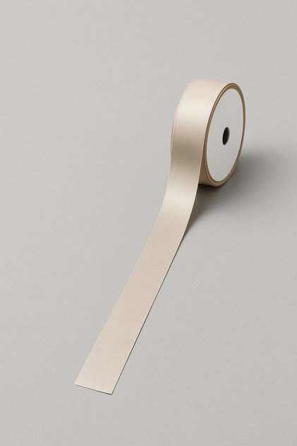 Beige Satin Ribbon 2.5 cm X 10 Meters Shiny Decorative Hobby and Packaging Ribbon
