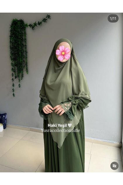 طقم عباءة إيرفا وسروال طويل من قطعتين مقاس 2