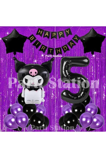 Kuromi Concept 5Th Birthday Balloon Set