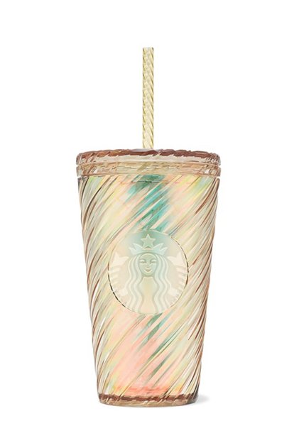 ® Plastic Cold Drink Cup - Curved - Gold Color - 473 ml -