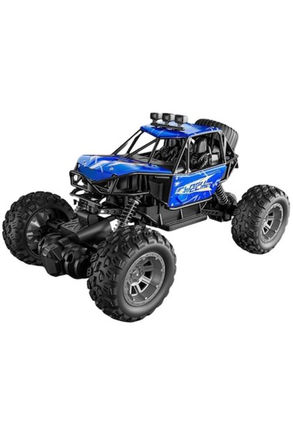 Masina de jucarie Off-Road cu telecomanda RC ZYTEQ®️pentru copii, anvelope mari, suspensie, albastra
