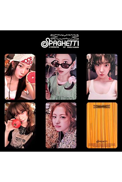 Kpop Dünyasi LE SSERAFIM '' Spaghetti '' Photocard Set VOL 1