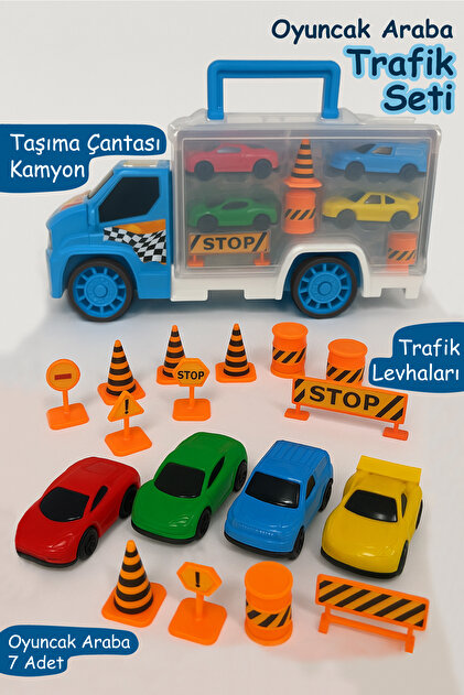 Smartfox Taşıma Çantalı Plastik Oyuncak Araba Trafik Seti - Fiyatı